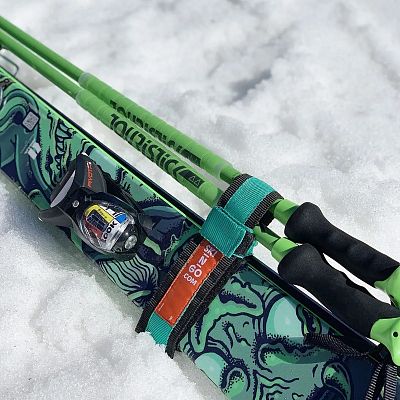 Превью  Стяжка для горных лыж и палок SKI-N-GO (Пара) Green 60-95 (643VZ-TL17_BLGR)